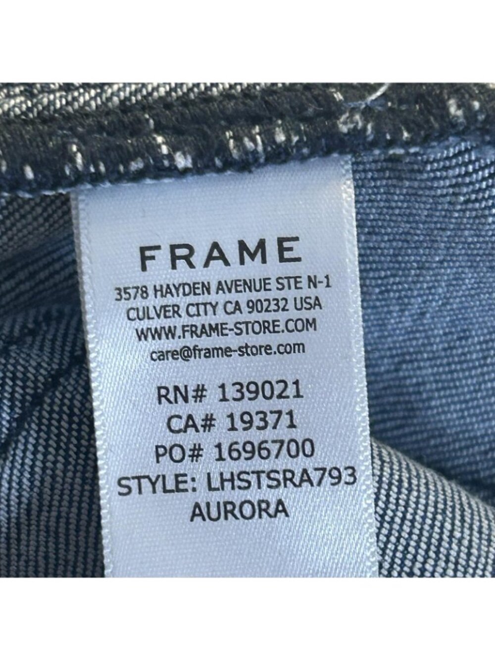 FRAME Jeans Womens 25 Le High Straight Blue High Rise Raw Hem Patch Pockets - Picture 5 of 11